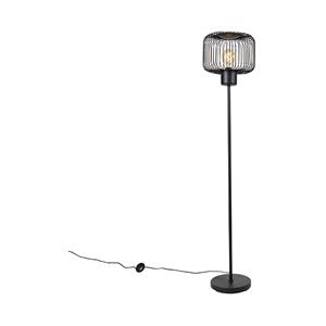 QAZQA Vloerlamp baya - Zwart - Design - D 32cm