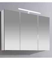 Schildmeyer Spiegelschrank »Irene« Breite 100 cm, 3-türig, LED-Beleuchtung, Schalter-/Steckdosenbox, Glaseinlegeböden, Made in Germany