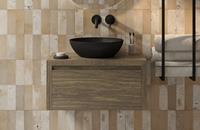 SaniGoods Alvares badmeubel 60cm eiken ashgrey met zwarte waskom