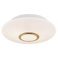 Euluna Plafondlamp Cyril van glas, wit-messing