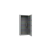 Sleutelkluis, lichtgrijs, hakenlijsten verstelbaar, 390 haken, h x b x d = 1300 x 600 x 200 mm