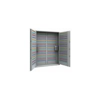 Sleutelkluis, lichtgrijs, hakenlijsten verstelbaar, 960 haken, h x b x d = 1600 x 1200 x 200 mm