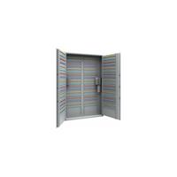 Sleutelkluis, lichtgrijs, hakenlijsten verstelbaar, 1080 haken, h x b x d = 1850 x 1200 x 200 mm