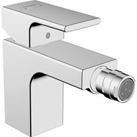 hansgrohe Vernis Shape Einhebel-Bidetmischer mit Zugstangen-Ablaufgarnitur, Ausladung 124 mm, 71211, Farbe: Chrom - 71211000