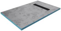 Marwell Duschwanne, rechteckig, Extrudiertes Polystyrol (XPS), 120 x 80 x 4 cm aus sehr stabilem Polystyrol, inkl. Ablaufrinne