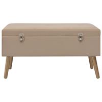 vidaXL Bankje met opbergvak 80 cm fluweel beige