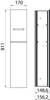 EMCO WC-Modul 2.0 ASIS Unterputz, 811 x 170 mm, Türanschlag links optiwhite