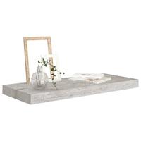 vidaXL Wandschappen zwevend 2 st 60x23,5x3,8 cm MDF betongrijs