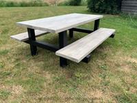 Het Steigerhouthuis Steigerhouten Picknicktafel Industrieel - 280 x 180 x 78 cm