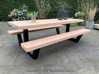 Het Steigerhouthuis Steigerhouten Picknicktafel Industrieel Summer - 180 x 160 x 78 cm