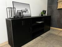 Het Steigerhouthuis Steigerhouten Dressoir Industrieel Locker Black - 230 x 60 x 80 cm