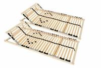 Yomonda 2 x Lattenrost ERGO 7-Zonen verstellbar natur Gr. 80 x 200