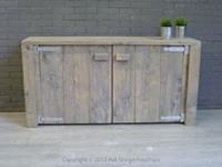 Het Steigerhouthuis Steigerhouten Dressoir Landelijk - 240 x 40 x 80 cm