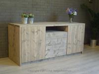 Het Steigerhouthuis Steigerhouten Dressoir Old Look - 230 x 60 x 80 cm