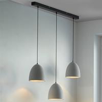 Paul Neuhaus Eton hanglamp met 3 betonkappen