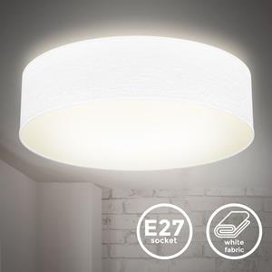 B.K.LICHT Deckenleuchte Stoff Textil Lampenschirm Wohnzimmerlampe Deckenlampe Schlafzimmer