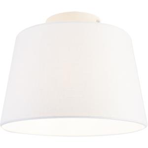 QAZQA Moderne Deckenleuchte mit weißem Schirm 25 cm - Combi