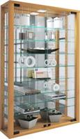 VCM Wandvitrine Sammelvitrine Glasvitrine Wand Vitrine Regal Schrank Glas Hängevitrine Vitrosa Mini Spiegel braun