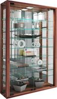 VCM Wandvitrine Sammelvitrine Glasvitrine Wand Vitrine Regal Schrank Glas Hängevitrine Vitrosa Mini Spiegel braun