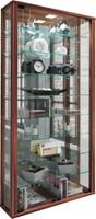 VCM Wandvitrine Sammelvitrine Glasvitrine Wand Vitrine Regal Schrank Glas Hängevitrine Vitrosa Maxi Spiegel braun