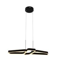 Lucande Quinn LED hanglamp zwart 3-lamps