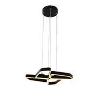 Lucande Quinn LED-Hängelampe, vierflammig schwarz