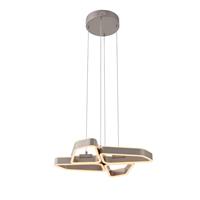 Lucande Quinn LED-Hängelampe, vierflammig nickel