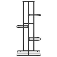 vidaXL Bloemenstandaard met 5 lagen 43x22x98 cm metaal zwart