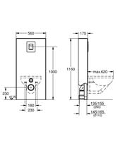 Grohe Wand-WC-Befestigung Solido, (Set), tiefenverstellbar