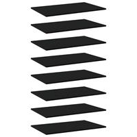 vidaXL Bücherregal-Bretter 8 Stk. Schwarz 80x50x1,5 cm Spanplatte 