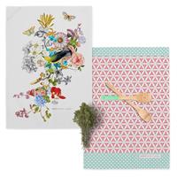 Happy Friday | Set van 2 theedoeken Floral branch