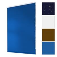 ECD Germany Verduisteringsrolgordijn Klemmfix Donkerblauw 80 X 230 Cm