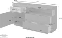 Helvetia Meble Dressoir Silke Breedte 169 cm
