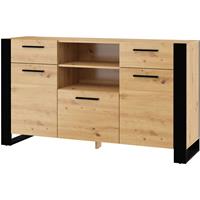 BIM FURNITURE Kommode NUKA C 155 cm, artisan eiche / schwarz