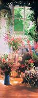 Papermoon Fotobehang Sweet Peas in Door - deurbehang Vlies, 2 banen, 90x 200 cm (2 stuks)