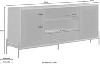 SalesFever Dressoir Met matzwarte inzet van polyrotan
