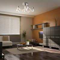 Naeve Leuchten LED-Deckenleuchte Festos, nickel matt, dimmbar