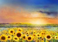 Papermoon Fotobehang Painting Sunflowers