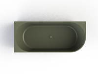 Blinq Fusine bad back-to-wall 170x73cm links mat groen