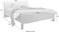 WIEMANN Futonbed Monaco met bekleed hoofdbord