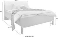 WIEMANN Futonbed Monaco met bekleed hoofdbord