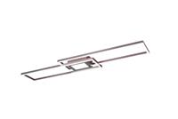 trioleuchten Trio Leuchten - led Deckenleuchte ganado flach mit Fernbedienung dimmbar, 110cm, Silber