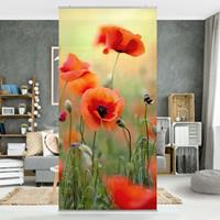 Klebefieber Raumteiler Roter Sommermohn