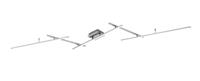 trioleuchten Led Deckenschiene arvin mit Farbwechsler und Fernbedienung, Silber