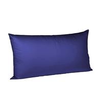 fleuresse Mako Satin Kissenbezug Colours Uni 40x80 cm Royal