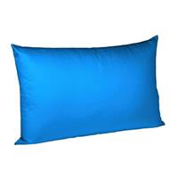 fleuresse Mako Satin Kissenbezug Colours Uni 40x60 cm Meeresblau