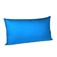 fleuresse Mako Satin Kissenbezug Colours Uni 40x80 cm Meeresblau