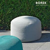 Gartentraum.de Kleiner Outdoor Sitzsack in grau - Borek - modern - Crochette Sitzkissen