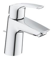 Grohe Eurosmart wastafelkraan s-size met trekwaste chroom chroom