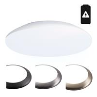 HOFTRONIC™ LED Plafondlamp/Plafonniere op batterij 25W 6500K - 2600lm - IK10 - Ø38 cm - Wit - IP65